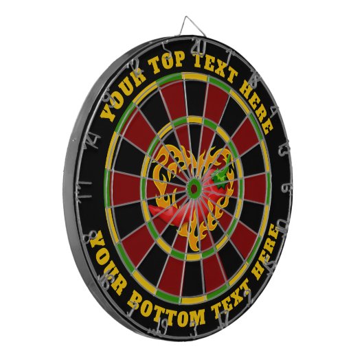 Hete peper met hartvlam dartbord (Voorkant Links)