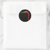 hete peper ronde sticker (Tas)