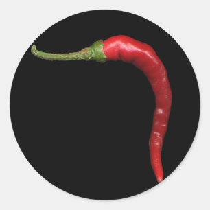 hete peper ronde sticker