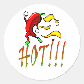 hete peper. ronde sticker
