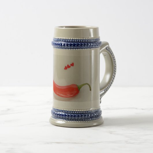 Hete peper Witte rood Bierpul (Voorkant rechts)