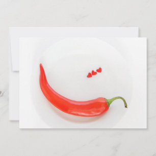 Hete peper Witte rood Kaart