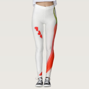 Hete peper Witte rood Leggings
