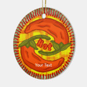 hete peper yin yang keramisch ornament (Links)