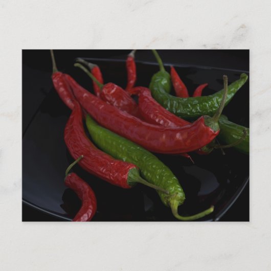 hete peper_zwart briefkaart (Voorkant)