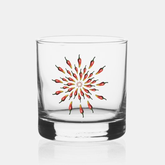 Hete Pepers Mandala Whisky Glas (Voorkant)