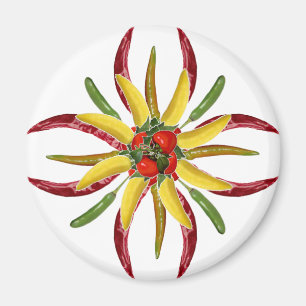 Hete Peppers Koelkast Magneet