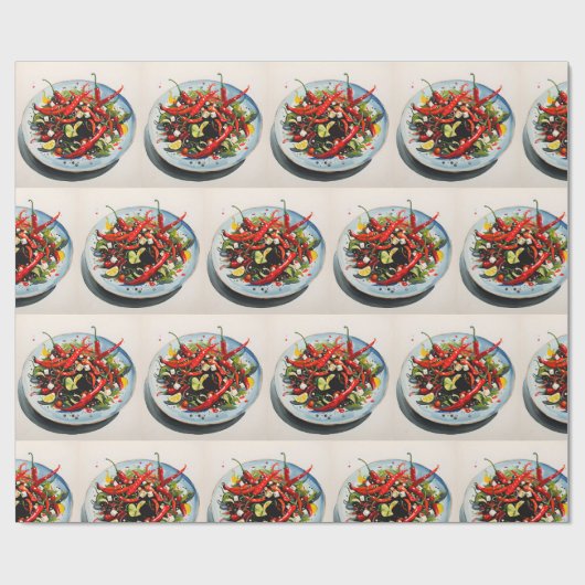Hete Peppers Salade Cadeaupapier (Vlak)