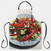 Hete Peppers Salade Schort (Voorkant)