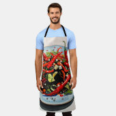 Hete Peppers Salade Schort (Gedragen)