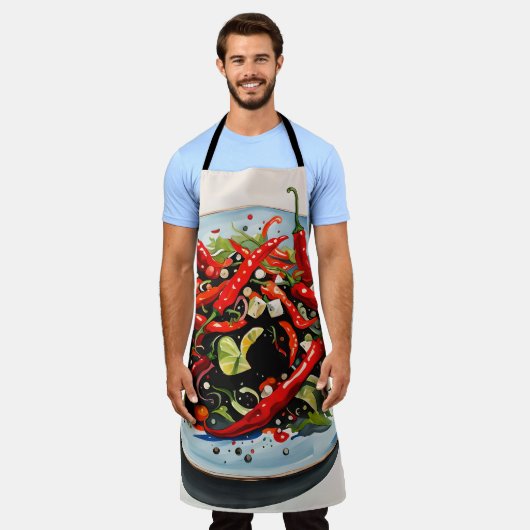 Hete Peppers Salade Schort (Gedragen)