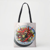 Hete Peppers Salade Tote Bag (Voorkant)