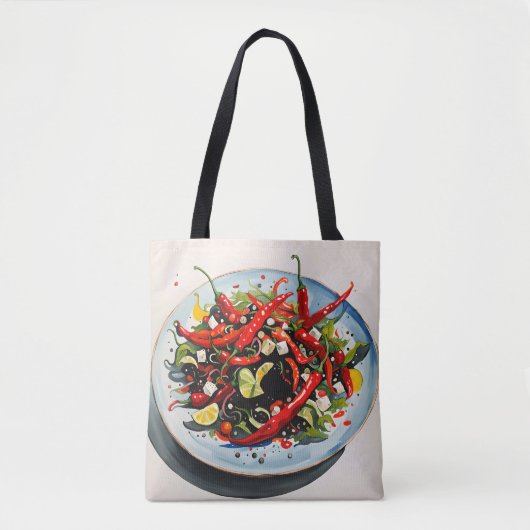 Hete Peppers Salade Tote Bag (Voorkant)
