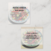 Hete Peppers Salade Vierkante Visitekaartje (Voorkant / Achterkant)