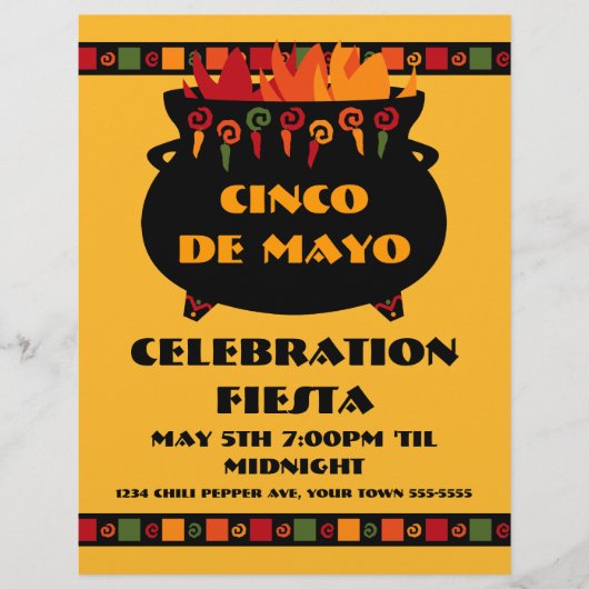 Hete & Pittige Fiesta Flyer (Voorkant)