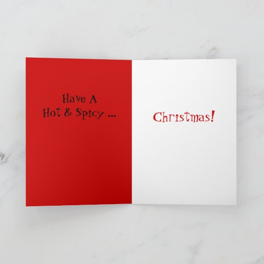 Hete & pittige kerst Kaart (Binnen)