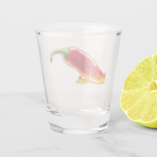 Hete rode chili Shot Glas (Achterkant)
