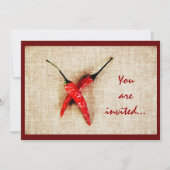 Hete rode pepers barbeque kaart (Voorkant)