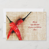 Hete rode pepers barbeque kaart (Achterkant)