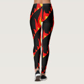 Hete rode vuur vlammen workout fitness gym legging (Achterkant)