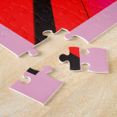 hete rode zomer mix kunst legpuzzel (Zijkant)
