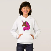 Hete Roze Afro Eenhoorn (Voorkant volledig)