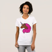 Hete Roze Afro Eenhoorn T-shirt (Voorkant volledig)