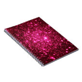 Hete Roze Astrale Glitter Notitieboek (Rechterzijde)