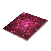 Hete Roze Astrale Glitter Tegeltje (Zijkant)
