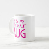 Hete Roze Astronaut mok (Voorkant links)