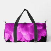 Hete roze bloemblaadjes op zwart plunjezak (Voorkant)