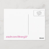 hete roze bloemen briefkaart (Achterkant)