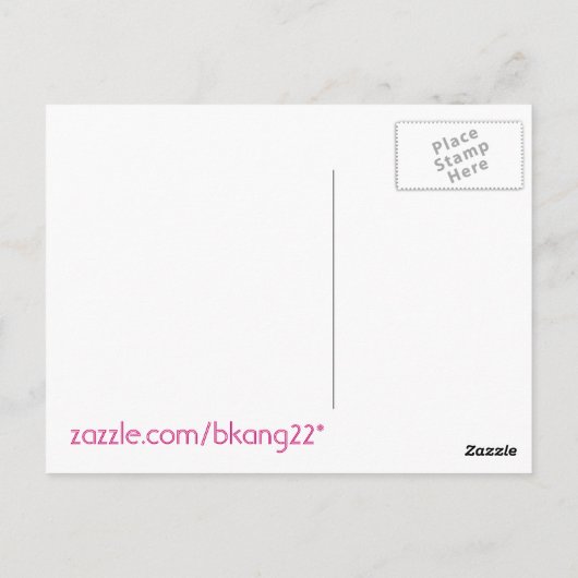 hete roze bloemen briefkaart (Achterkant)