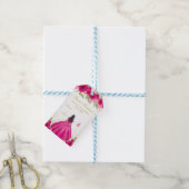 Hete Roze Bloemen Donkere Huid Prinses Sweet Sixte Cadeaulabel (Met Touw)