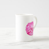 hete roze bone china mok (Voorkant rechts)