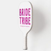 Hete Roze Bruidsstam Wordt Mevrouw Bruidsuitvaart Pickleball Paddle (Links)