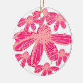 HETE ROZE CONEFLOWER BLOSSON KERAMISCH ORNAMENT (Links)