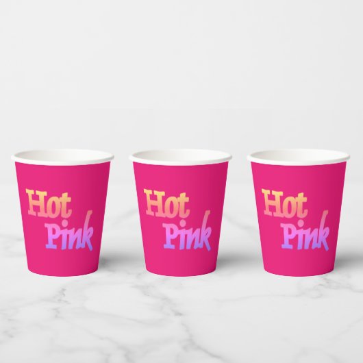 Hete Roze document koppen Papieren Bekers (Multi)