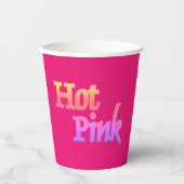 Hete Roze document koppen Papieren Bekers (Voorkant)
