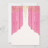 Hete Roze Elegant Masker Masquerade Quinceanera Kaart (Achterkant)