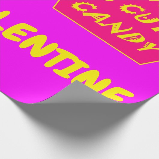 Hete roze en bananengele Valentijnse Cadeaupapier (Hoek)