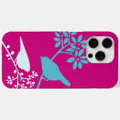 Hete roze en blauwe vogels Case-Mate iPhone case (Achterkant (horizontaal))