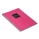 Hete roze en gouden vlekken | Notitieboek (Rechterzijde)