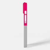 Hete Roze en Grijze Kleurenblokken Case-Mate iPhone Case (Achterkant / Links)