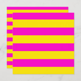 Hete roze en kanariegele strepen kaart