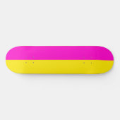 Hete roze en kanariegele strepen persoonlijk skateboard (Horizontaal)