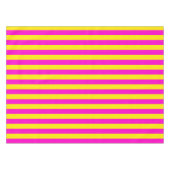 Hete roze en kanariegele strepen tafelkleed (Voorkant (Horizontaal))