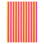 Hete roze en kanariegele strepen tafelkleed (Voorkant)