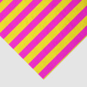 Hete roze en kanariegele strepen tissuepapier (Detail)
