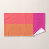 Hete roze en Oranje kleurenblokken Bad Handdoek (Handdoek)